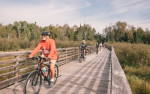 bikes on bridge
